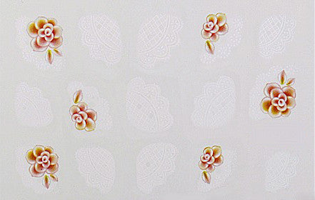 White Lace & Flowers Water Decals