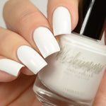 KBShimmer White Here White Now white creme nail polish swatch