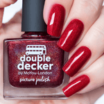 Picture Polish Double Decker red holographic nail polish MoYou London collaboration