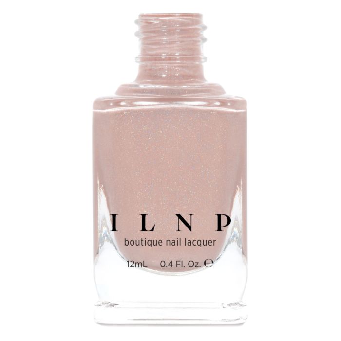 ILNP Overcoat CREAMY BEIGE HOLOGRAPHIC NAIL POLISH