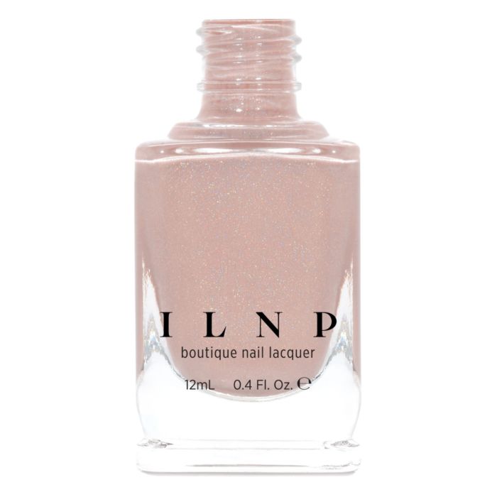 ILNP Overcoat CREAMY BEIGE HOLOGRAPHIC NAIL POLISH