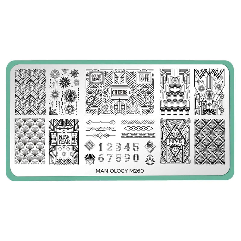 New Year: Art Deco Stamping Plate