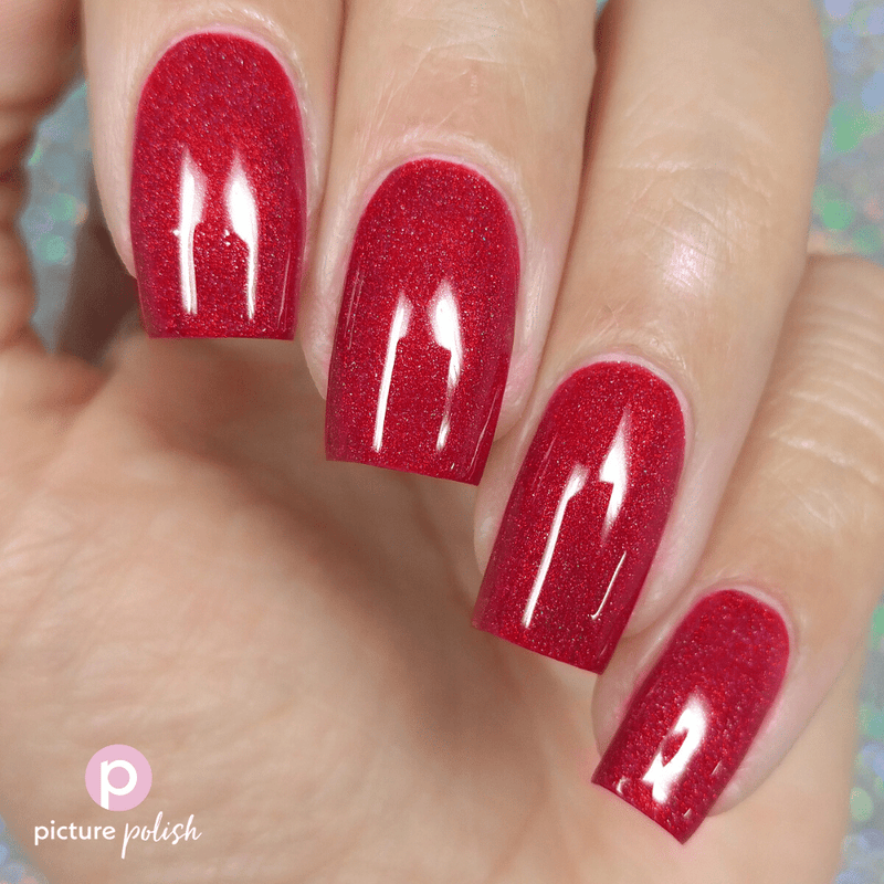 Picture Polish Double Decker red holographic nail polish MoYou London collaboration
