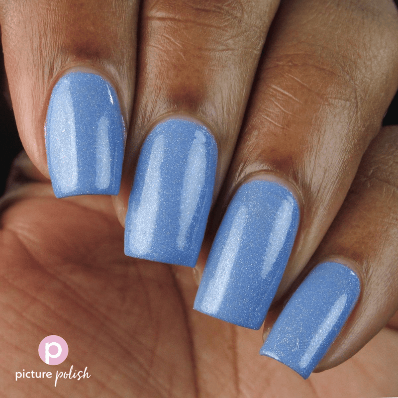 Picture Polish Bluebird periwinkle blue holographic nail polish swatch