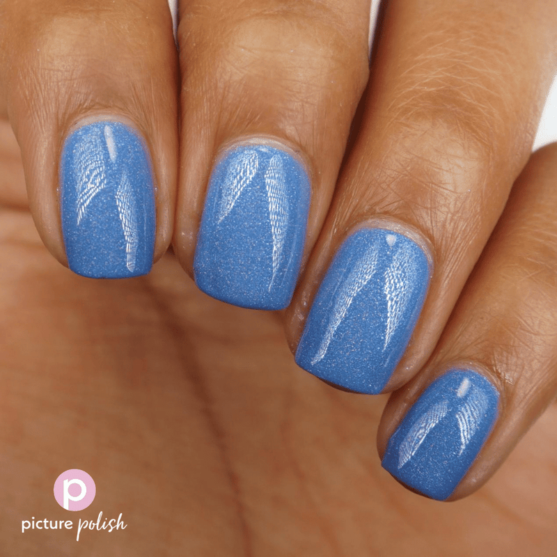 Picture Polish Bluebird periwinkle blue holographic nail polish swatch