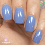 Picture Polish Bluebird periwinkle blue holographic nail polish swatch