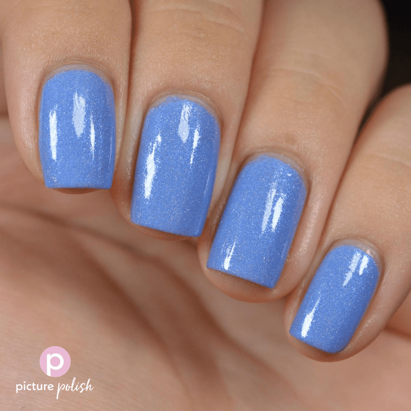 Picture Polish Bluebird periwinkle blue holographic nail polish swatch