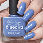 Picture Polish Bluebird periwinkle blue holographic nail polish swatch