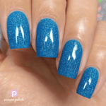 Picture Polish Maldives cyan blue holographic nail polish swatch