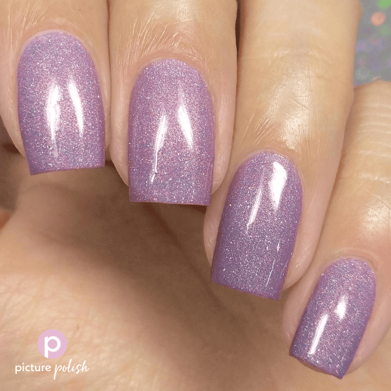 Picture Polish Support lilac pink holographic nail polish swatch
