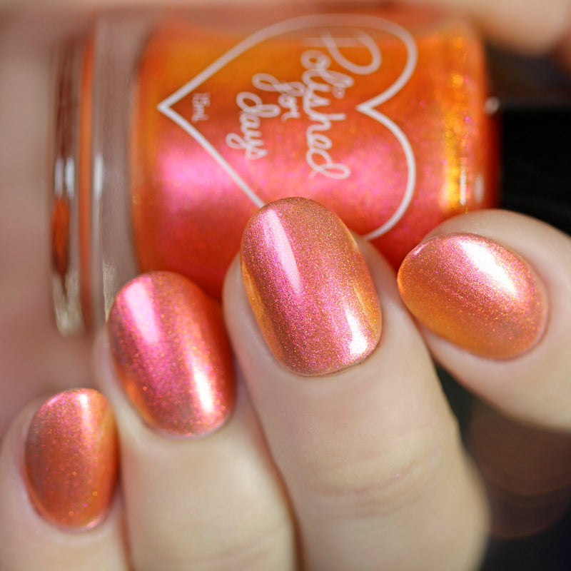 Polished for Days Zero orange nail polish The Nightmare Collection