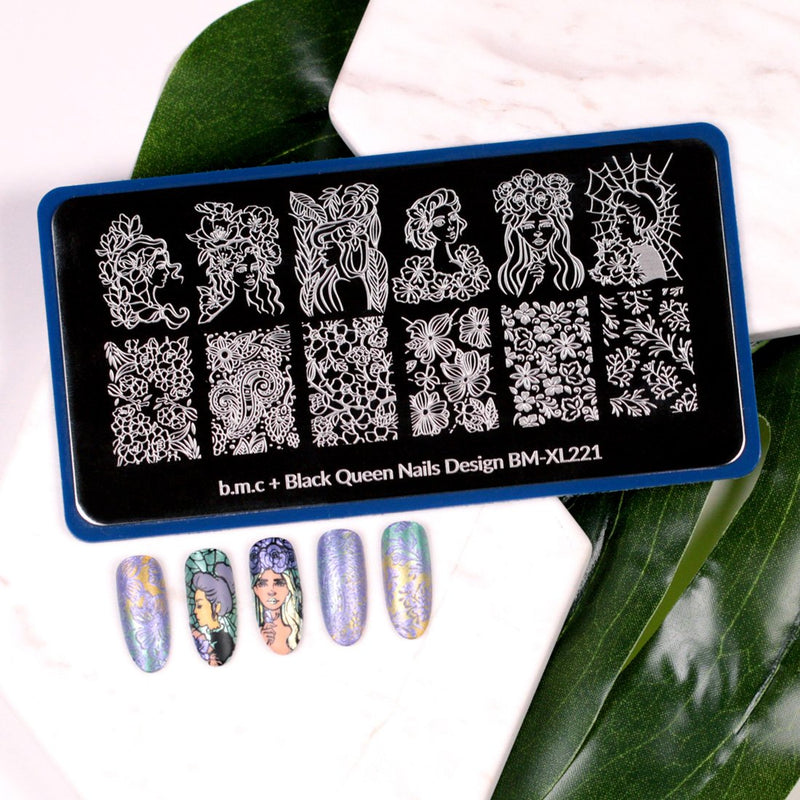 Artist Collab x Black Queen Nails Design Stamping Plate